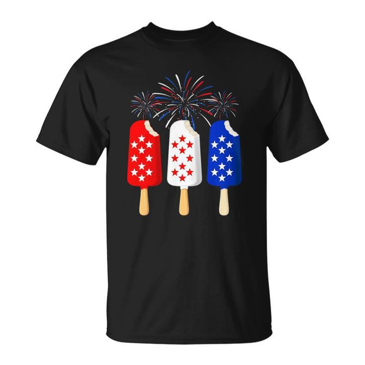 Ice Cream 4Th Of July American Flag Patriotic Men Women Unisex T-Shirt