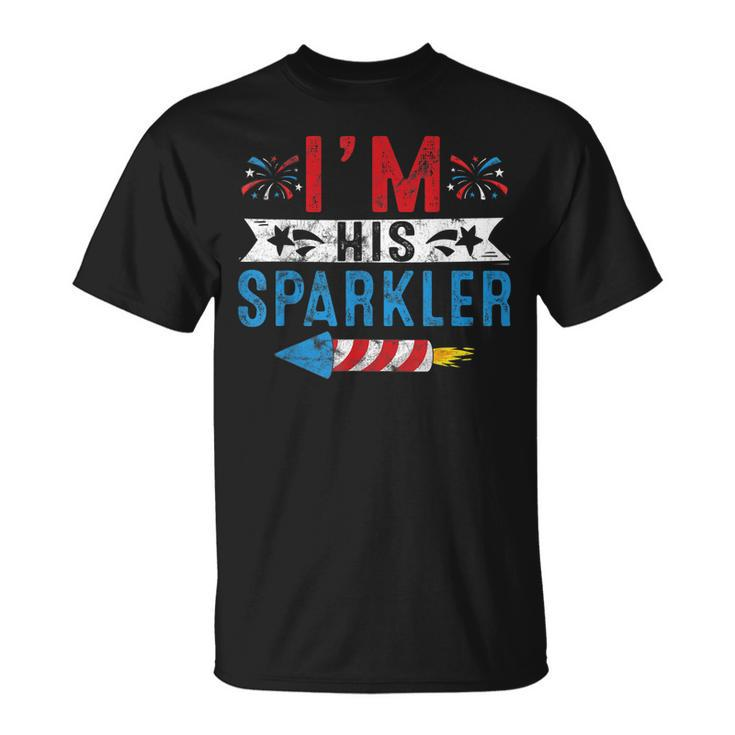 Im His Sparkler 4Th July His And Hers Matching Couples  Unisex T-Shirt