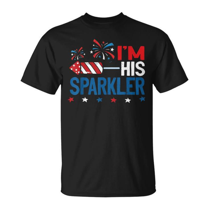 Im His Sparkler 4Th July Matching Couples For Her  Unisex T-Shirt