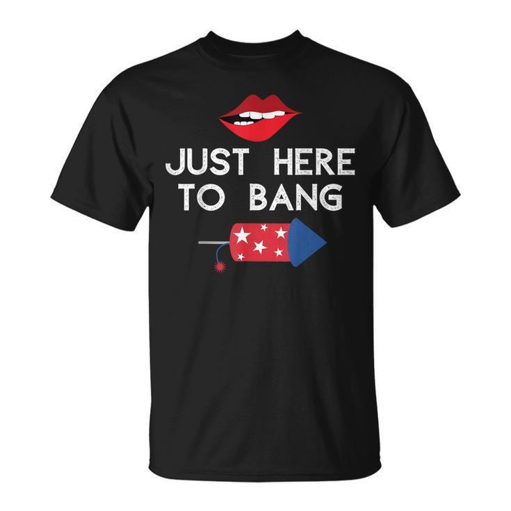 Im Just Here To Bang 4Th Of July Fireworks Fourth Of July  Unisex T-Shirt