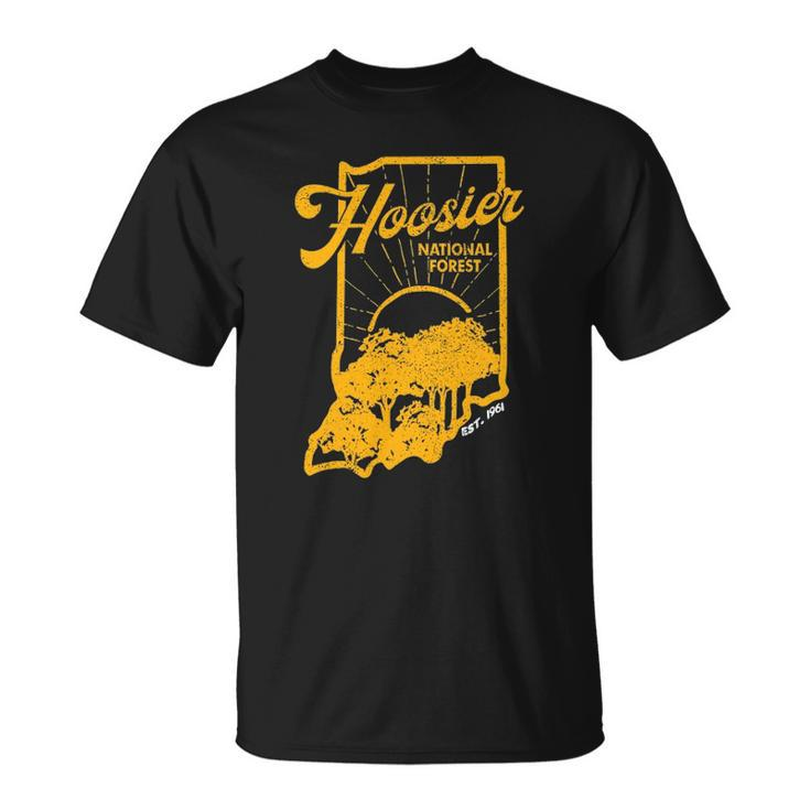 Indiana State Hoosier National Forest Retro Vintage Unisex T-Shirt