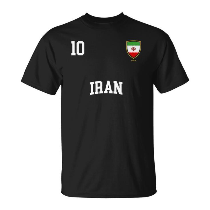 Iran 10 Iranian Flag Soccer Team Football Unisex T-Shirt