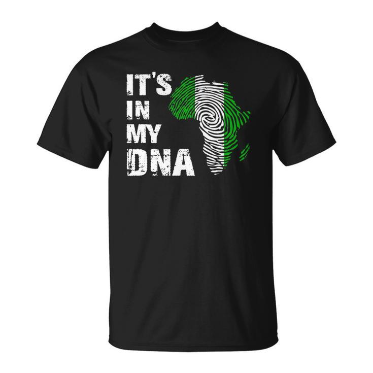 Its In My Dna Proud Nigeria Africa Usa Fingerprint Unisex T-Shirt
