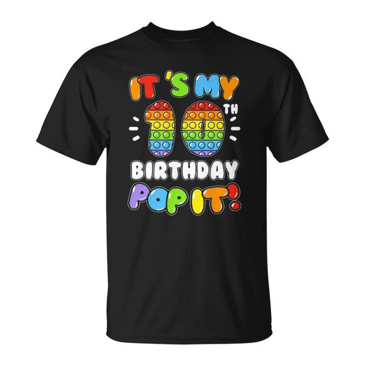 Its My 10Th Birthday Boy Girl Pop It 10 Years Old Birthday Unisex T-Shirt