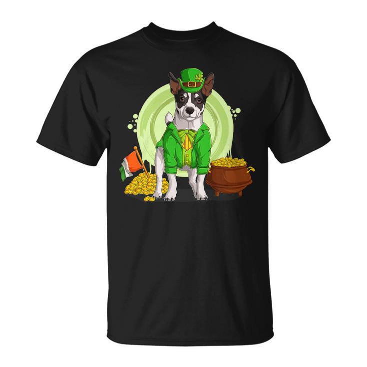 Jack Russell Dog Leprechaun Hat Saint Patricks Day T-shirt