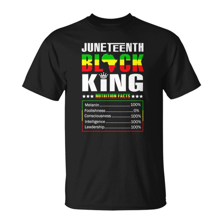Juneteenth Black King Nutritional Facts Boys Unisex T-Shirt