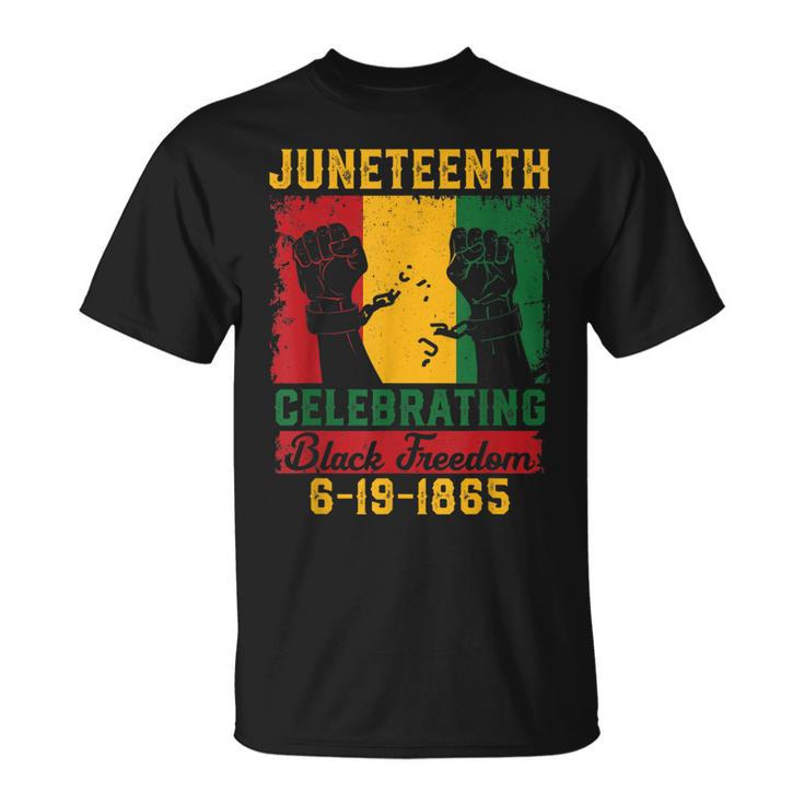 Juneteenth Celebrating Black Freedom 1865 Independence Day T-shirt