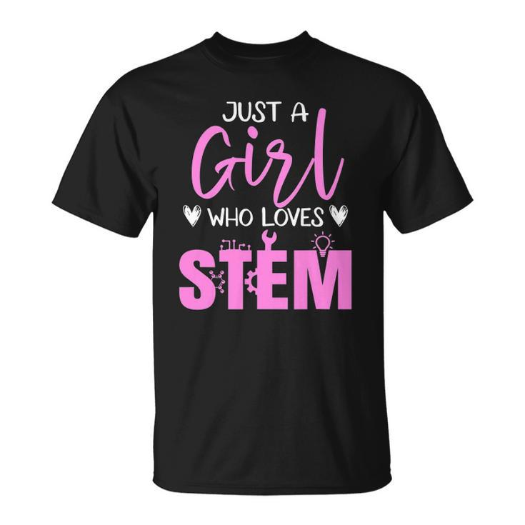 Just Girl Who Loves Stem Teacher Unisex T-Shirt