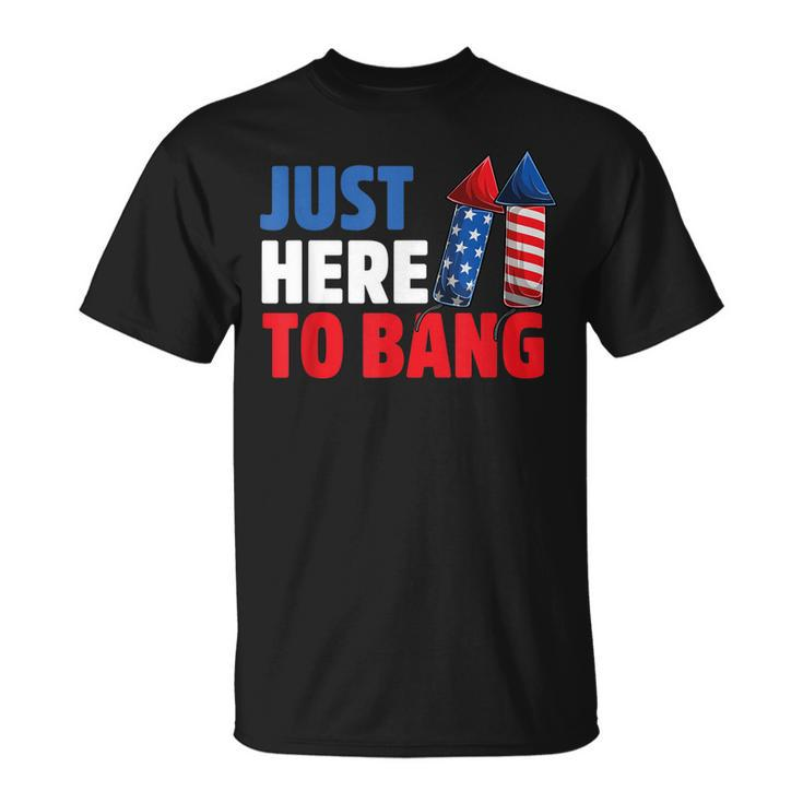 Just Here To Bang 4Th Of July Fireworks  V2 Unisex T-Shirt