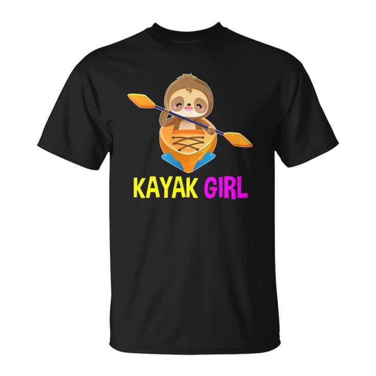 Kayak Girl Sloth Team Paddling Kayaking Women Unisex T-Shirt