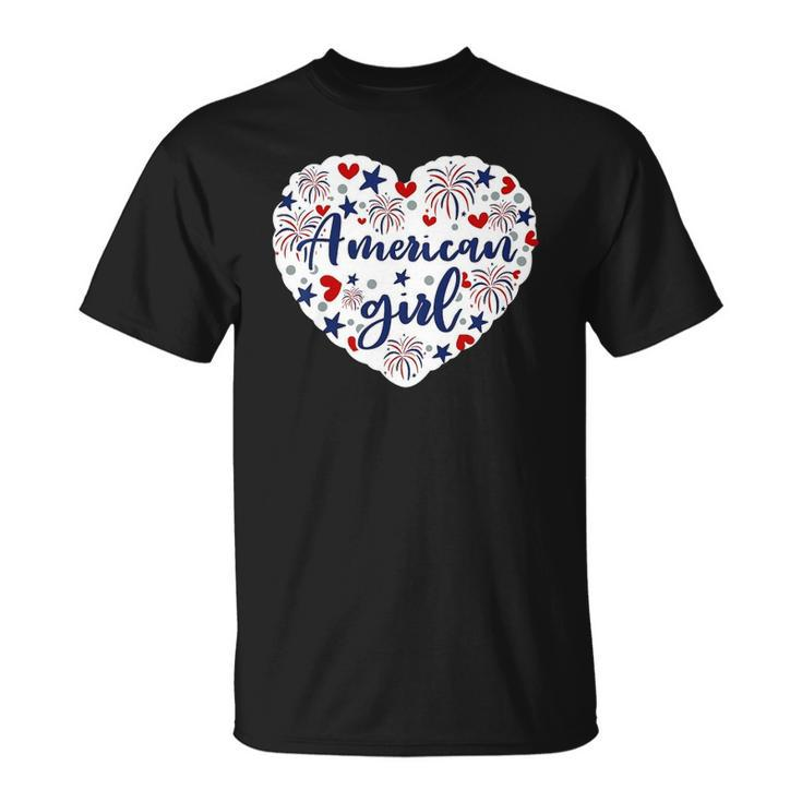 Kids American Girl Patriot 4Th Of July Independence Day Baby Girl Unisex T-Shirt