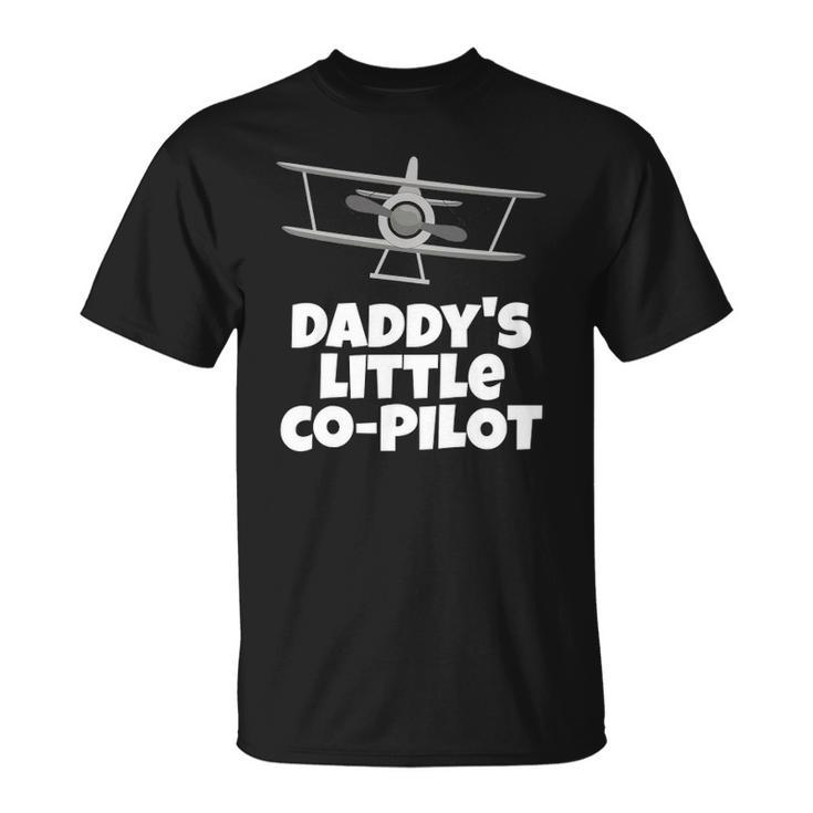 Kids Daddys Little Co Pilot Kids Airplane Unisex T-Shirt