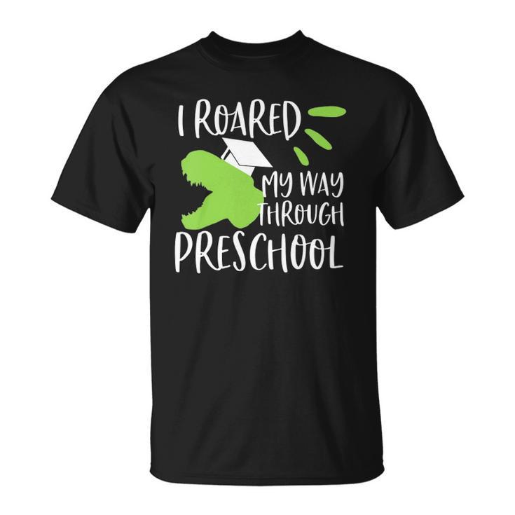 Kids Dinosaur Preschool Graduation  For Boys 2022 Graduate Unisex T-Shirt