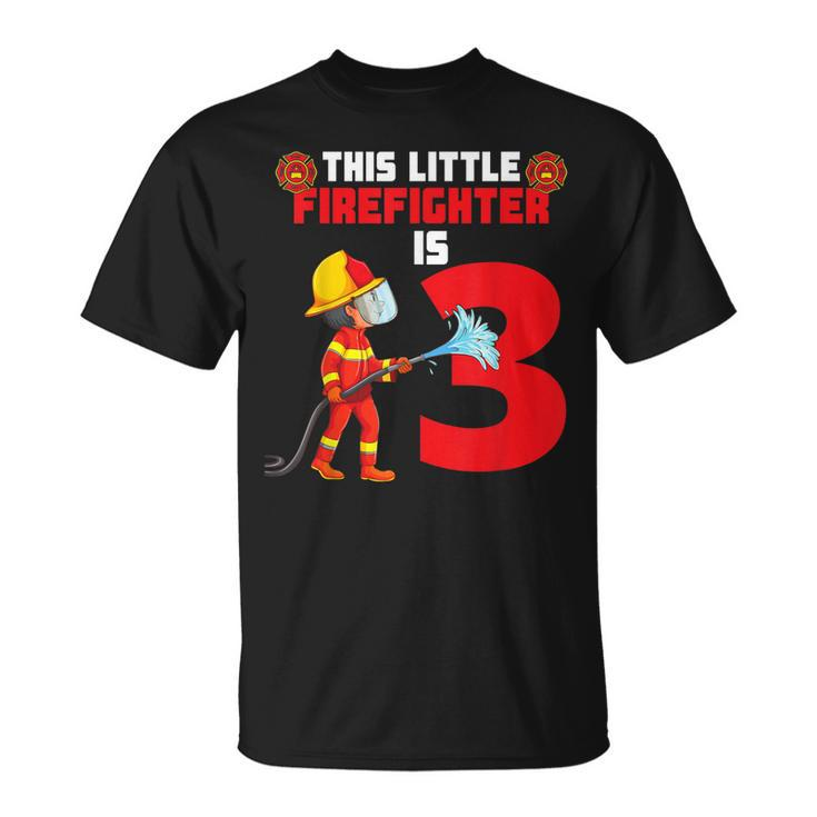 Kids Fire Truck 3Rd Birthday 3 Year Old Boy Toddler  Unisex T-Shirt