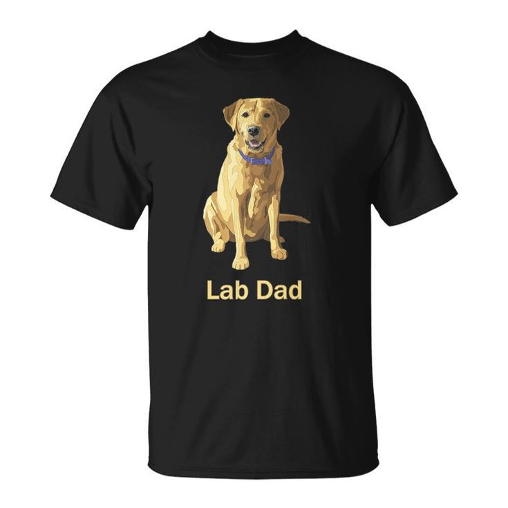 Lab Dad Yellow Labrador Retriever Dog Lovers Gift  Unisex T-Shirt