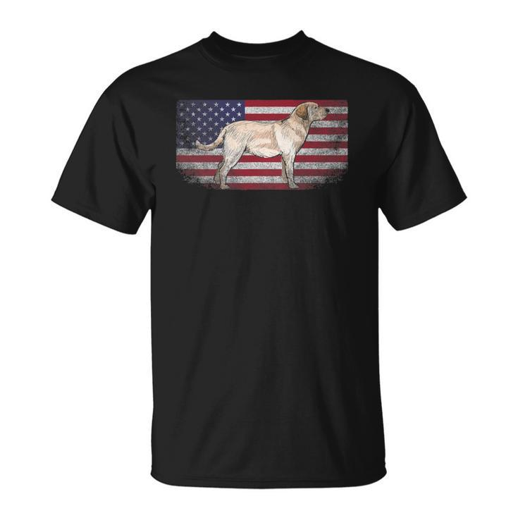 Labrador Retriever Dog 4Th Of July American Flag America Usa Unisex T-Shirt