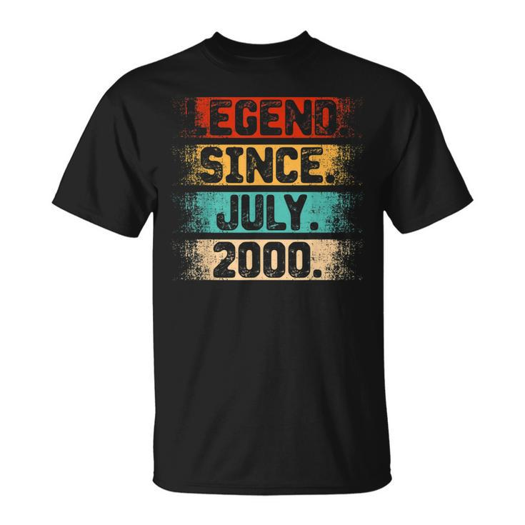Legend Since July 2000 Vintage 22 Years Old 22Nd Birthday  Unisex T-Shirt