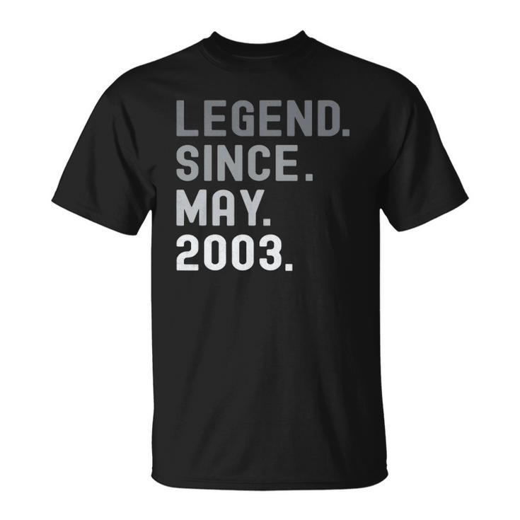 Legend Since May 2003  19 Years Old 19Th Birthday Gifts Unisex T-Shirt