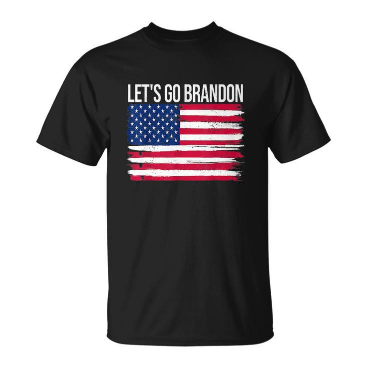 Lets Go Brandon American Flag Vintage Funny Anti Bien Club Unisex T-Shirt
