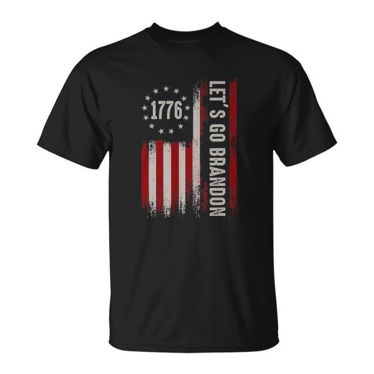 Lets Go Brandon Usa Flag Vintage Unisex T-Shirt