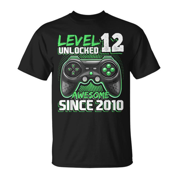Level 12 Unlocked Awesome 2010 Video Game 12Th Birthday  V7 Unisex T-Shirt