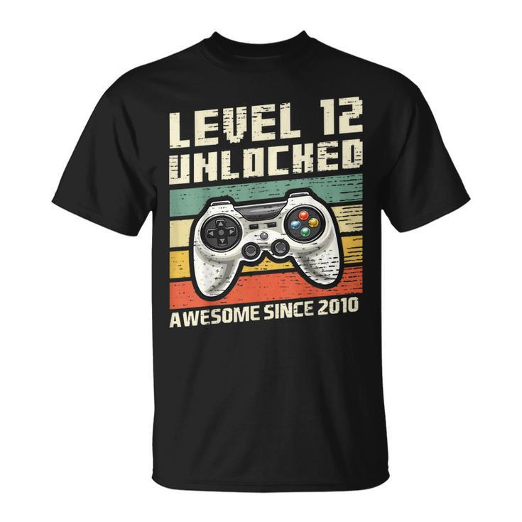 Level 12 Unlocked Awesome 2010 Video Game 12Th Birthday  V9 Unisex T-Shirt