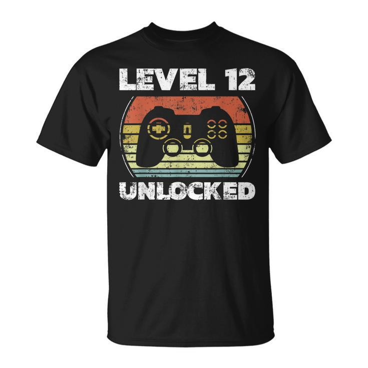 Level 12 Unlocked Funny Video Gamer 12Th Birthday  Unisex T-Shirt