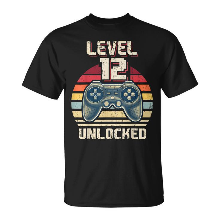 Level 12 Unlocked Video Game 12Th Birthday Gamer Boys  V5 Unisex T-Shirt