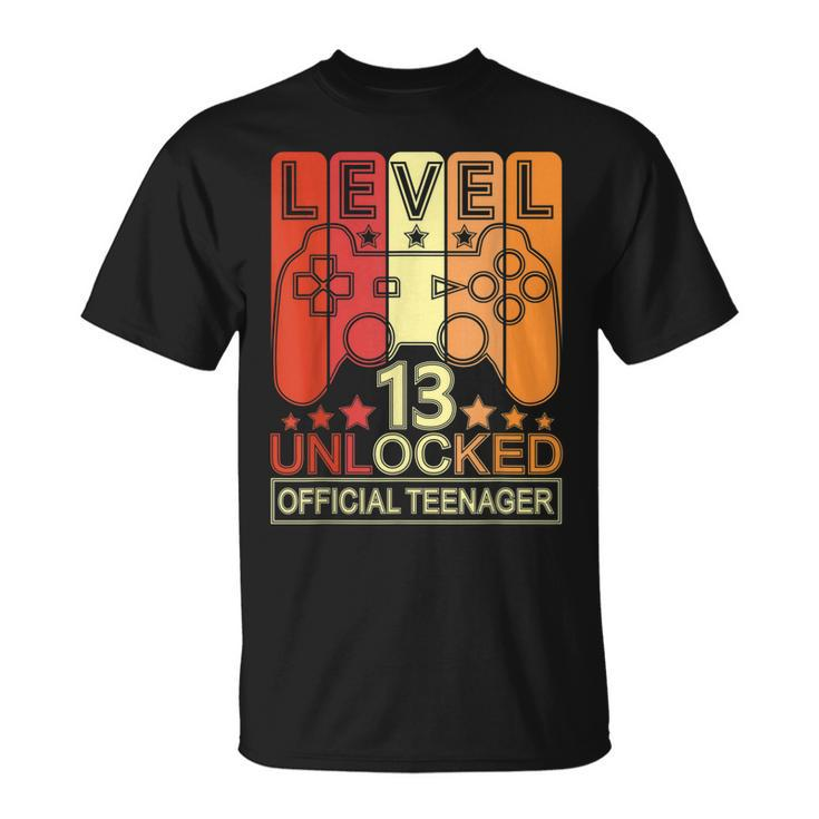Level 13 Unlocked Official Nager Vintage Birthday Gamer  Unisex T-Shirt