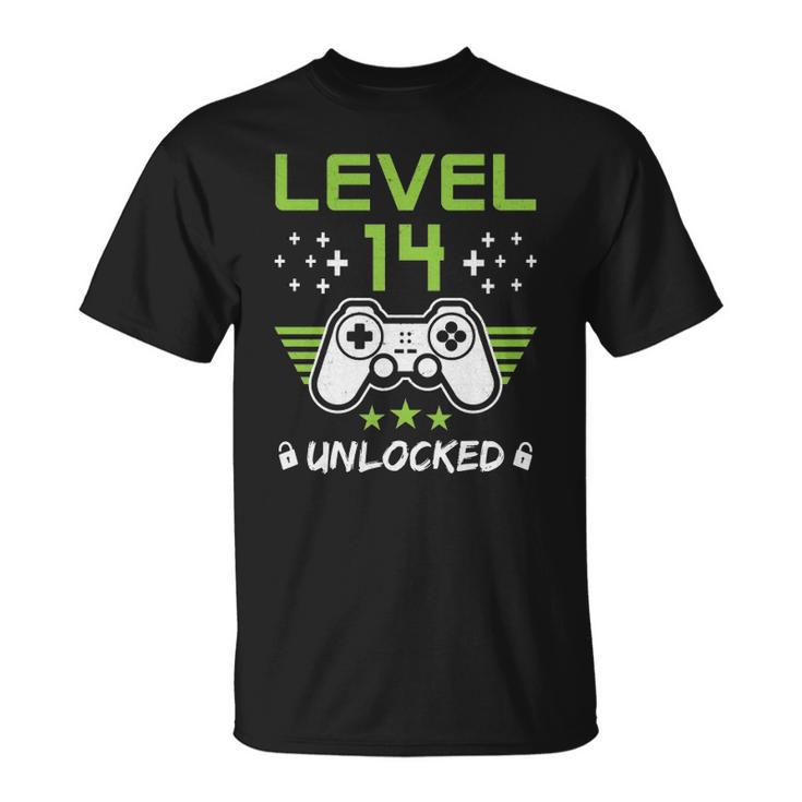 Level 14 Unlocked Funny 14Th Birthday Unisex T-Shirt