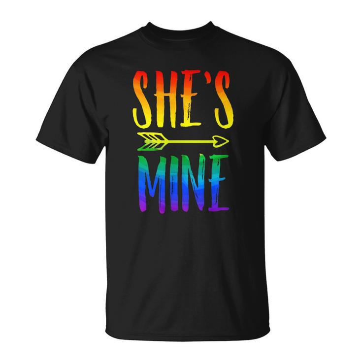 Lgbt Pride Shes Mine Im Her Lesbian Couple Matching Lover Unisex T-Shirt