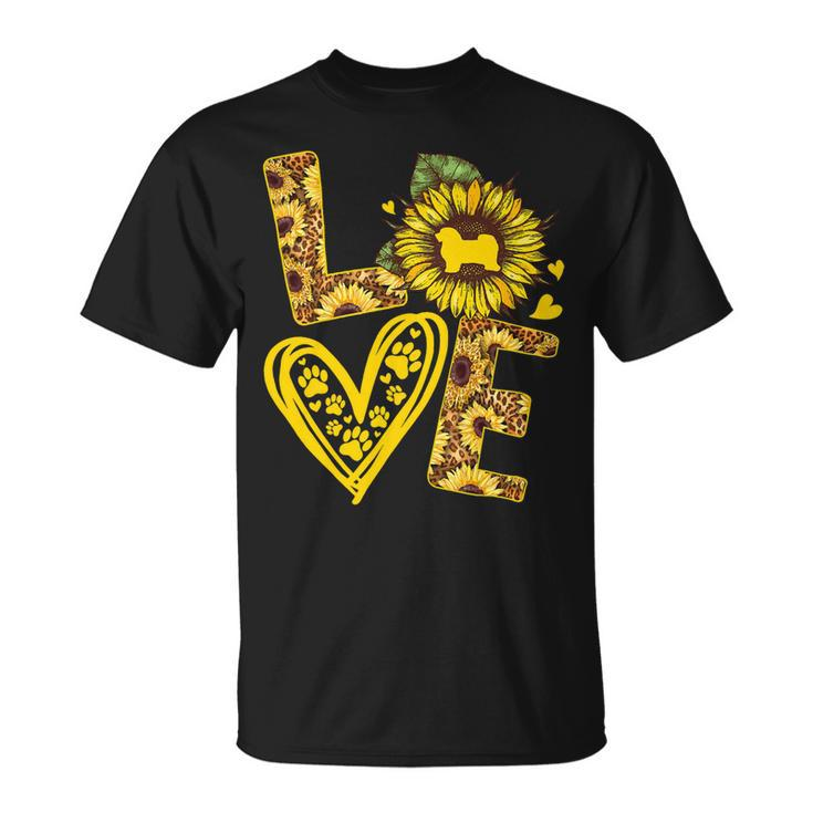 Love Havanese Sunflower Funny Dog Lover Unisex T-Shirt