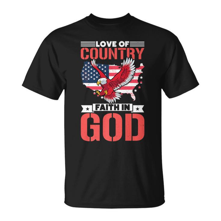 Love Of Country Faith In God   Unisex T-Shirt