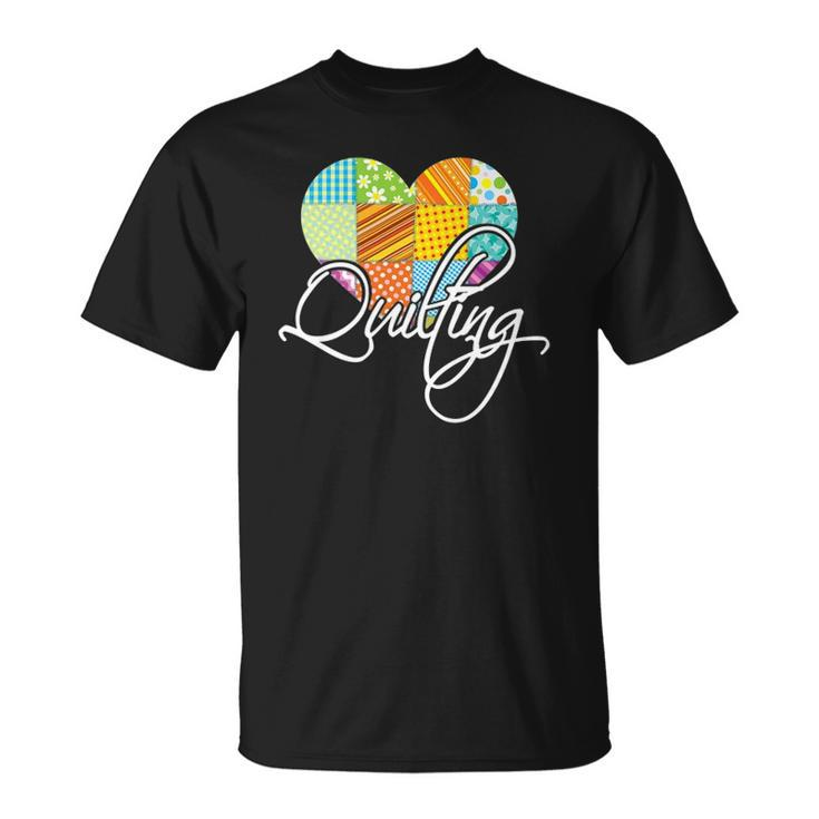 Love Quilting Heart Quilting Unisex T-Shirt