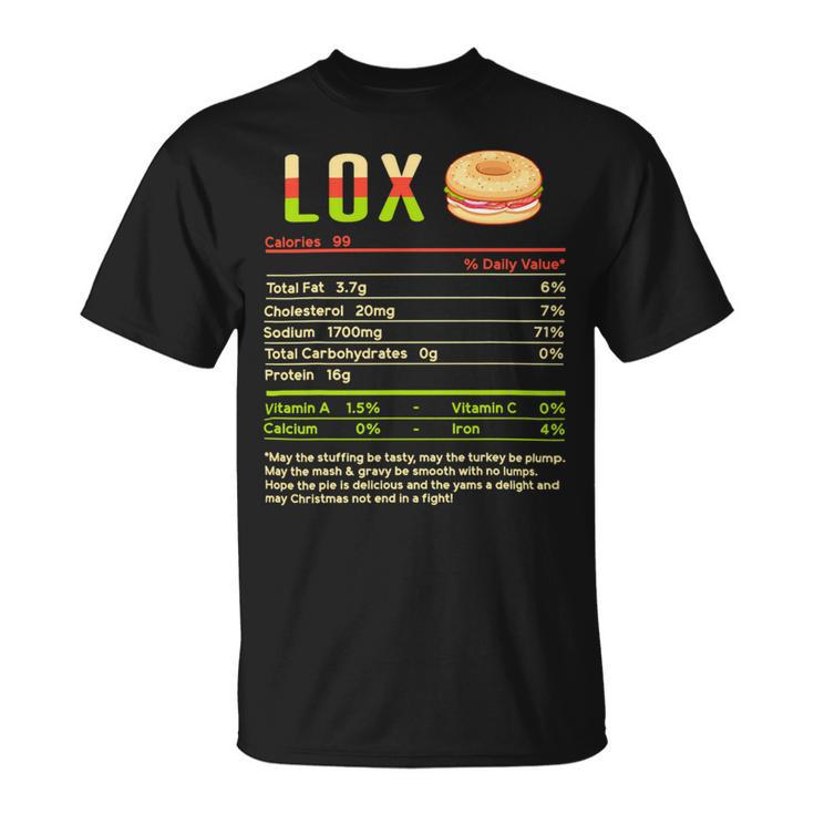 Lox Nutrition Facts Funny Christmas 12 Shirt Unisex T-Shirt