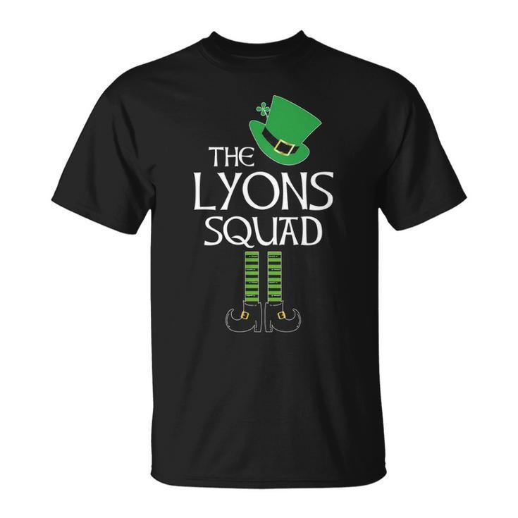 Lyons Name The Lyons Squad Leprechaun T-Shirt