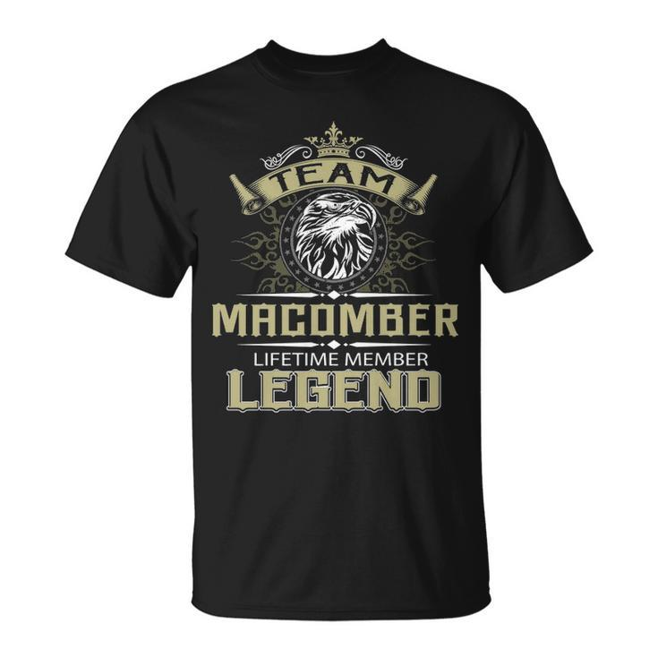 Macomber Name Team Macomber Lifetime Member Legend T-Shirt