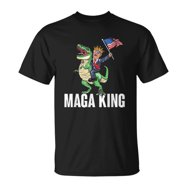 Maga King Trump Riding Dinosaur Unisex T-Shirt