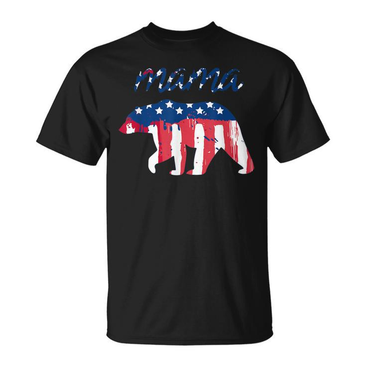 Mama Bear 4Th Of July Graphic T  Usa Flag T   Unisex T-Shirt