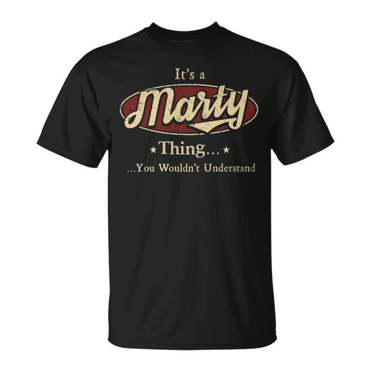 Marty Shirt Personalized Name Gifts T Shirt Name Print T Shirts Shirts With Name Marty Unisex T-Shirt