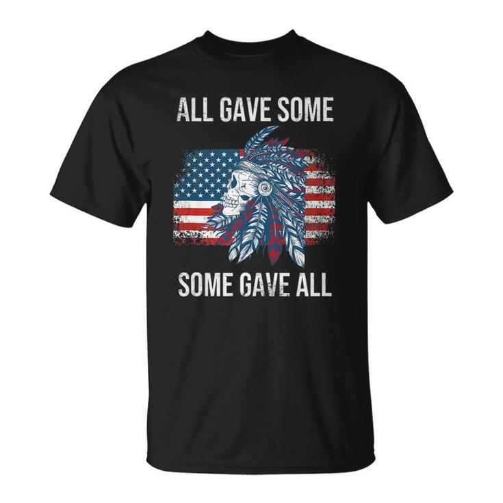 Memorial Day Military Vintage Us Patriotic American Skull  Unisex T-Shirt