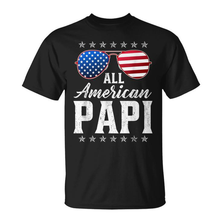 Mens All American Papi 4Th Of July  Fathers Day Papi Gift  Unisex T-Shirt