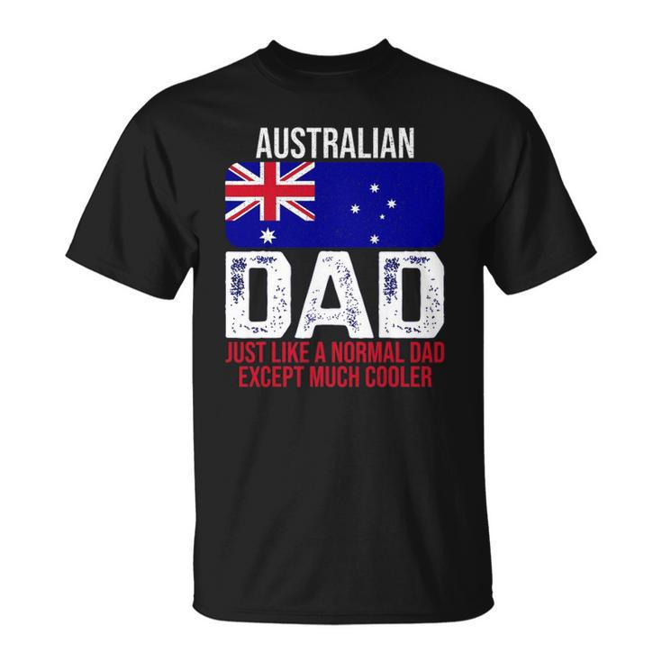 Mens Australian Dad Australia Flag Design For Fathers Day Unisex T-Shirt