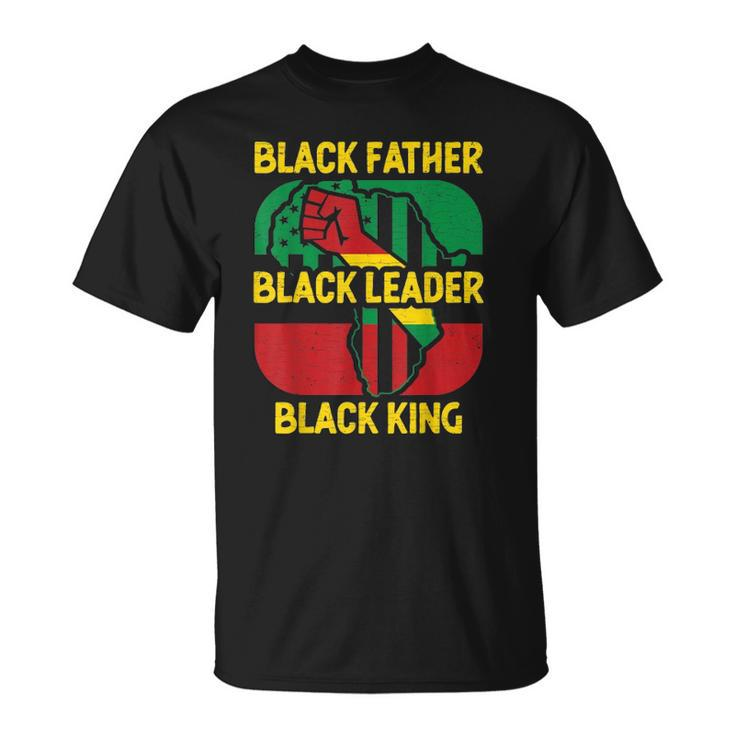 Mens Black Father Black Leader Black King Dad Unisex T-Shirt