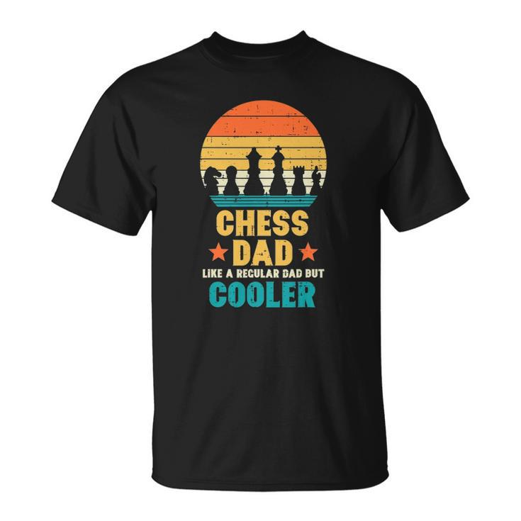 Mens Chess Dad Regular But Cooler Retro Fathers Day Player Men Unisex T-Shirt
