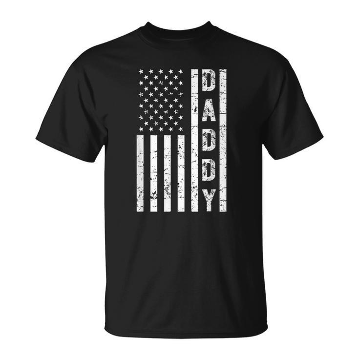 Mens Daddy American Flag Fathers Day Patriotic Usa 4Th Of July Unisex T-Shirt