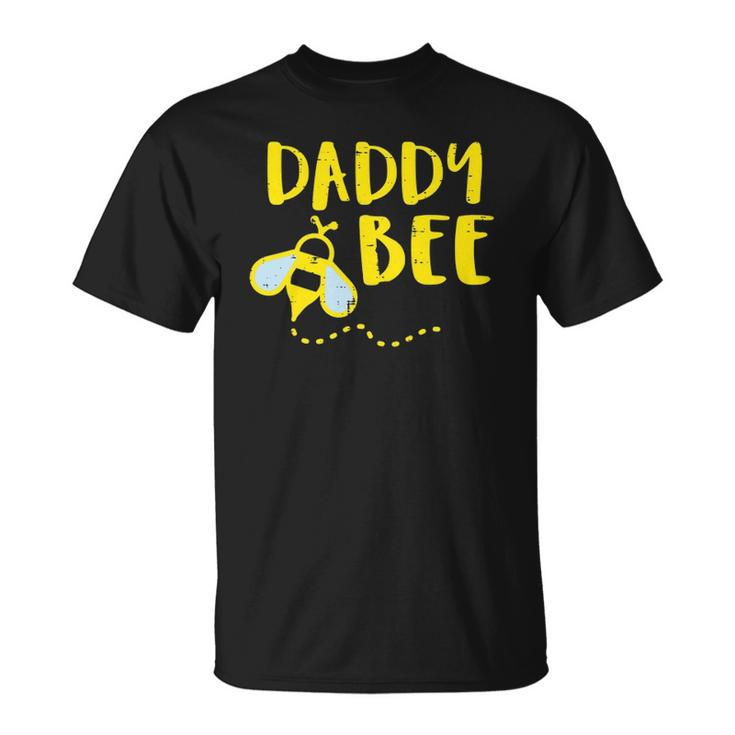 Mens Daddy Bee Family Matching Beekeeping Dad Papa Men Unisex T-Shirt