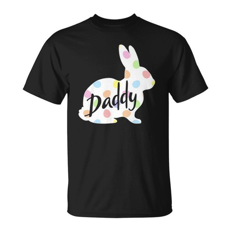 Mens Daddy Bunny Easter Egg Polka Dot Bunny Rabbit Father Dad Unisex T-Shirt