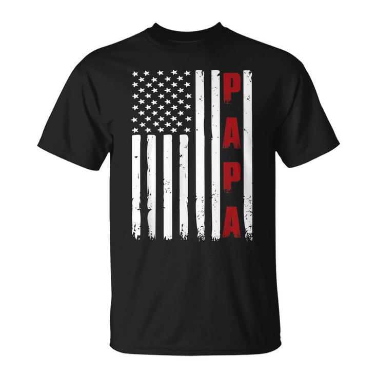 Mens Fathers Day  Best Dad Ever Usa American Flag   Unisex T-Shirt