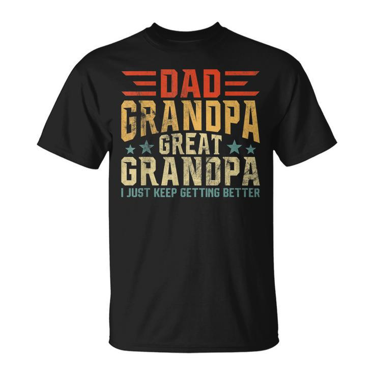 Mens Fathers Day From Grandkids Dad Grandpa Great Grandpa   Unisex T-Shirt